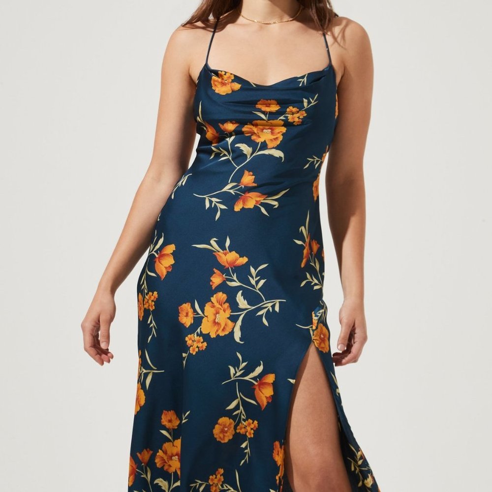 GAIA FLORAL MIDI DRESS